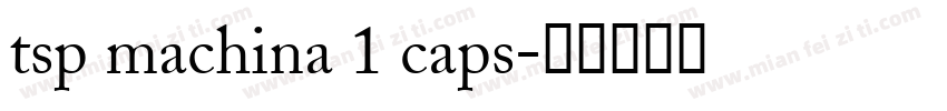 tsp machina 1 caps字体转换